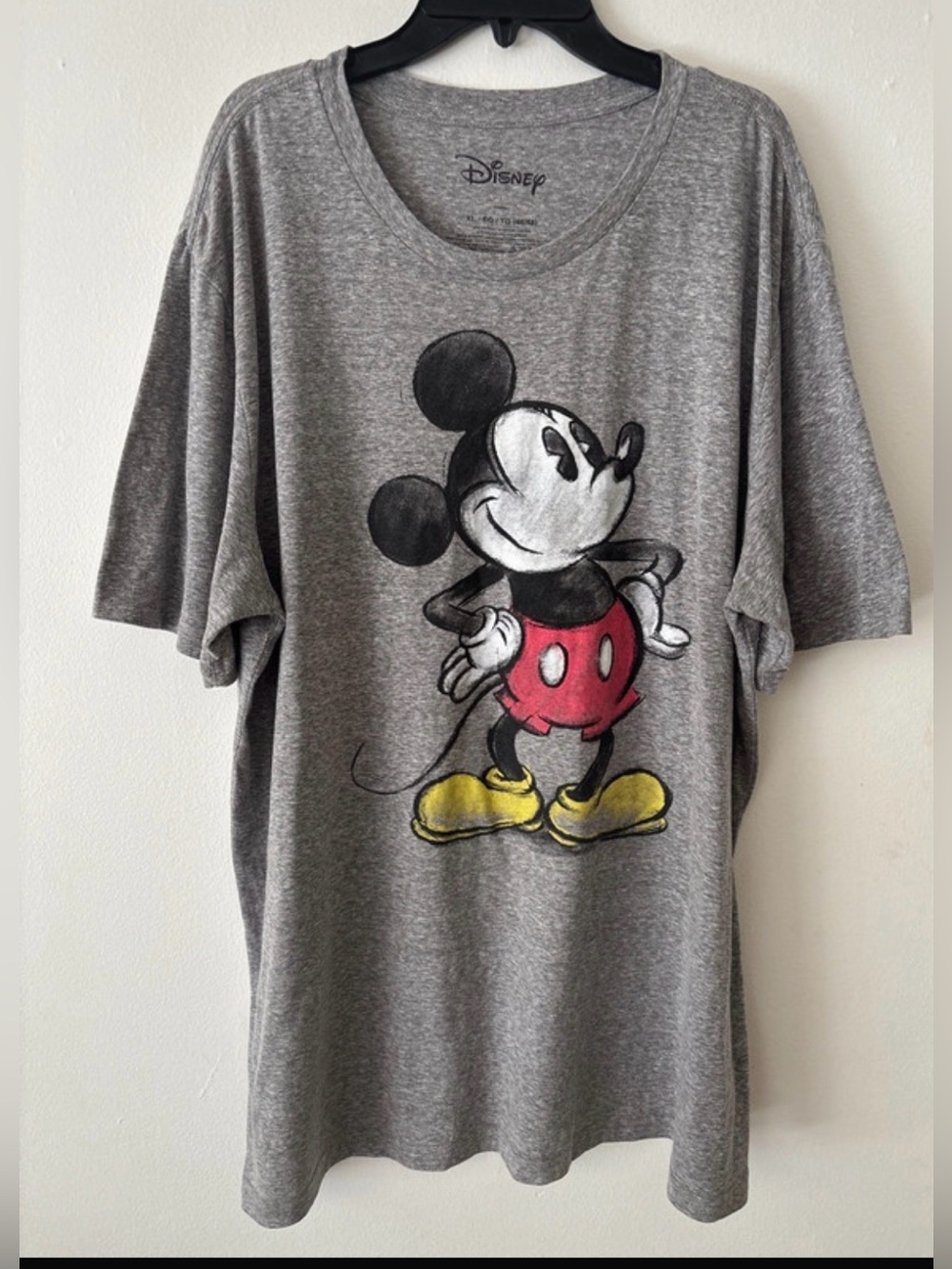 Disney gray Mickey Mouse short sleeve casual t shirt size XL